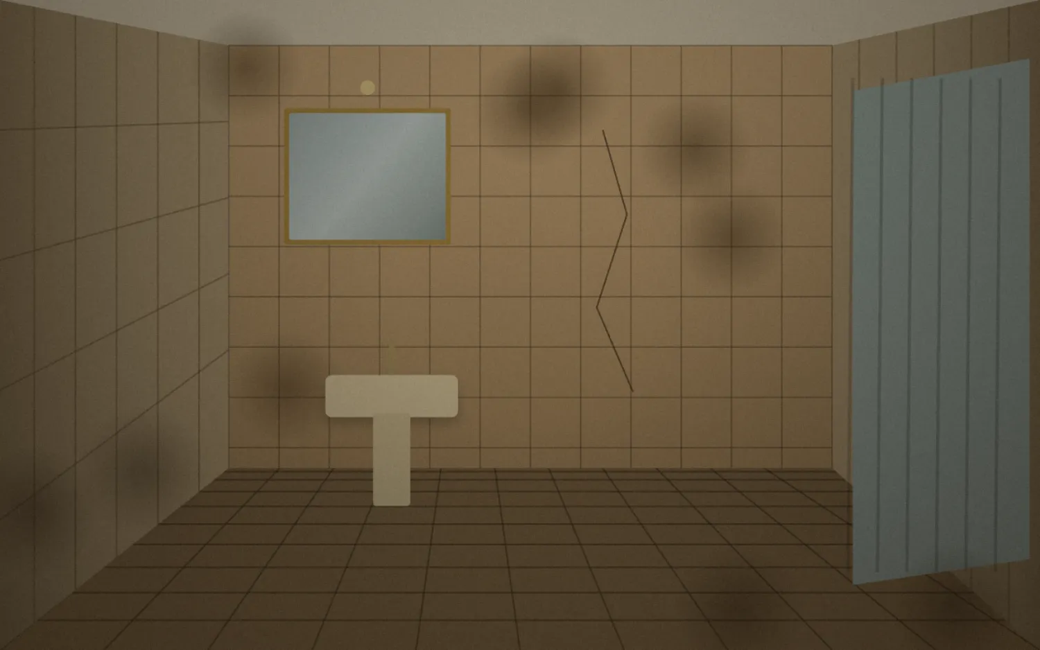 Gammelt badeværelse før renovering